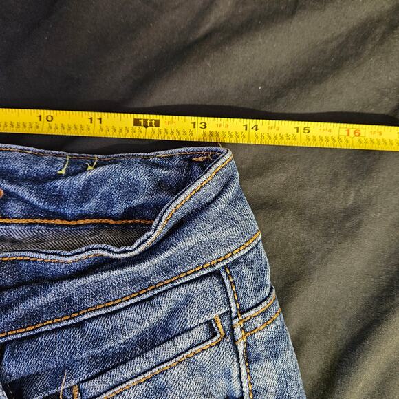 Almost Famous Skinny Jeans Size 3 Junior Distressed Medium‎ Wash - Picture 4 of 10